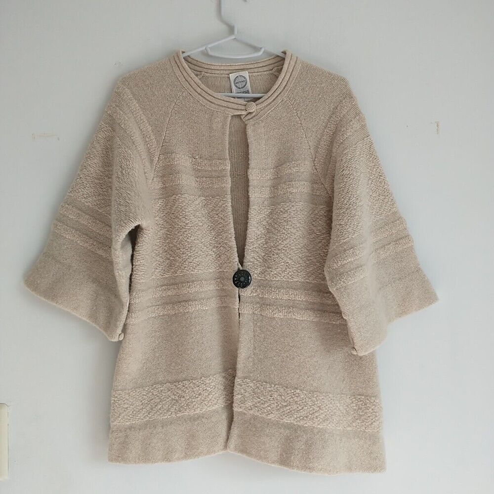 Antipast Coup DeChampignon Cardigan Sweater Women S Cream Wool Kimono Neutral